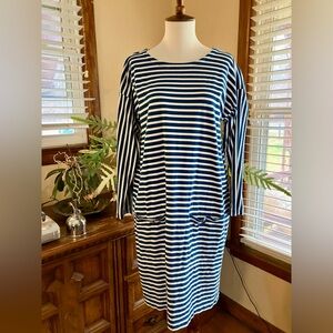 J. Crew Mariner Stripe Cotton Dress Medium